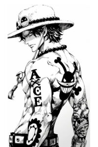 ace one piece dibujo