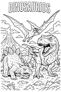 dinosaurios para colorear