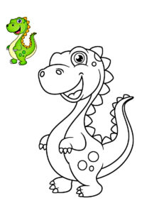 dinosaurios para colorear infantiles