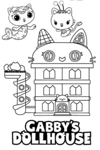 gabby y la casa de muñecas para colorear gabby y la casa de muñecas para colorear