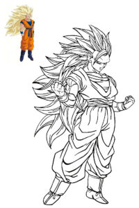 goku ssj3 para colorear