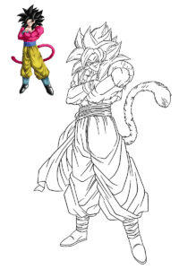goku ssj4 para colorear