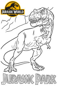 jurassic world para colorear