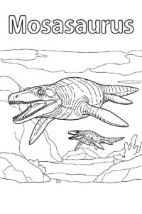 mosasaurio para colorear