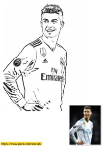 cristiano ronaldo para colorear