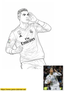 dibujo cristiano ronaldo para colorear