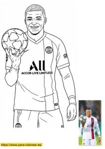 dibujo de mbappe