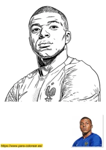 dibujo de mbappé