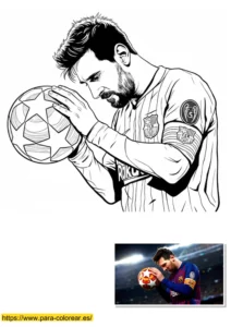 dibujo de messi para colorear