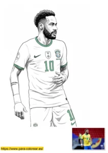 dibujo de neymar