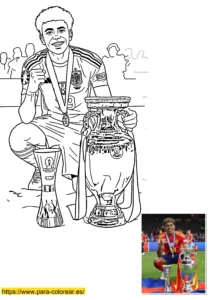 dibujo lamine yamal para colorear