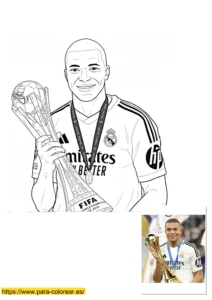 dibujo mbappe