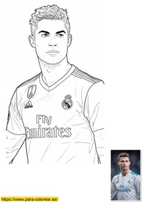 dibujos cristiano ronaldo para colorear