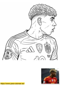 dibujos de lamine yamal para colorear