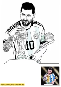 dibujos de messi