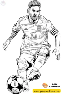 dibujos de messi para colorear