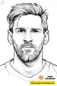 dibujos de messi para colorear