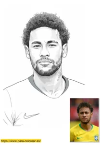 dibujos de neymar para colorear