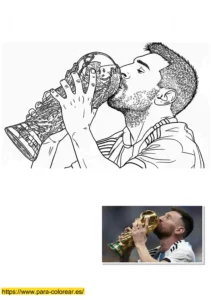 dibujos para colorear de messi