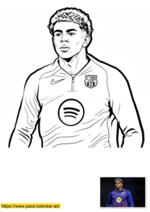 lamine yamal dibujos