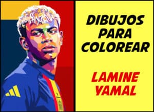 dibujo de futbol para colorear : lamine yamal