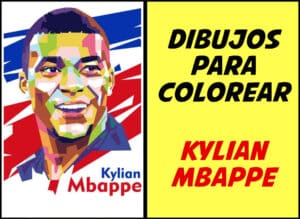 dibujos para colorear de futbol : kylian mbappé