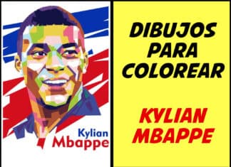 Mbappe para colorear : 20 Dibujos para imprimir mbappé para colorear