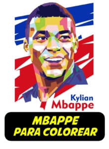 mbappe para colorear