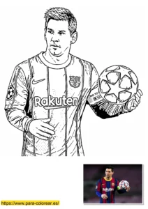 messi para colorear