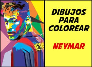 dibujos para colorear futbol : neymar para imprimir