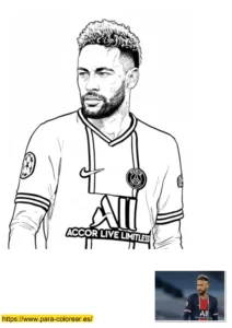 neymar para colorear