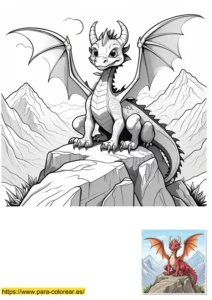 dibujo dragones para colorear