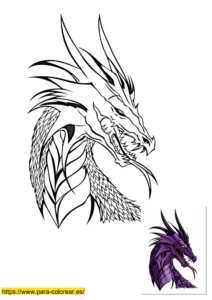 dragon colorear
