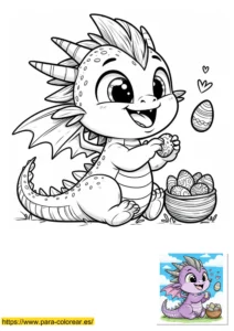 dragon para colorear