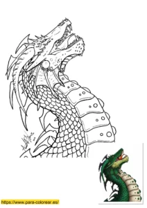 dragon para colorear