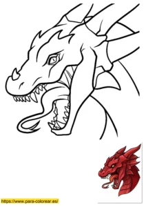 dragon para colorear